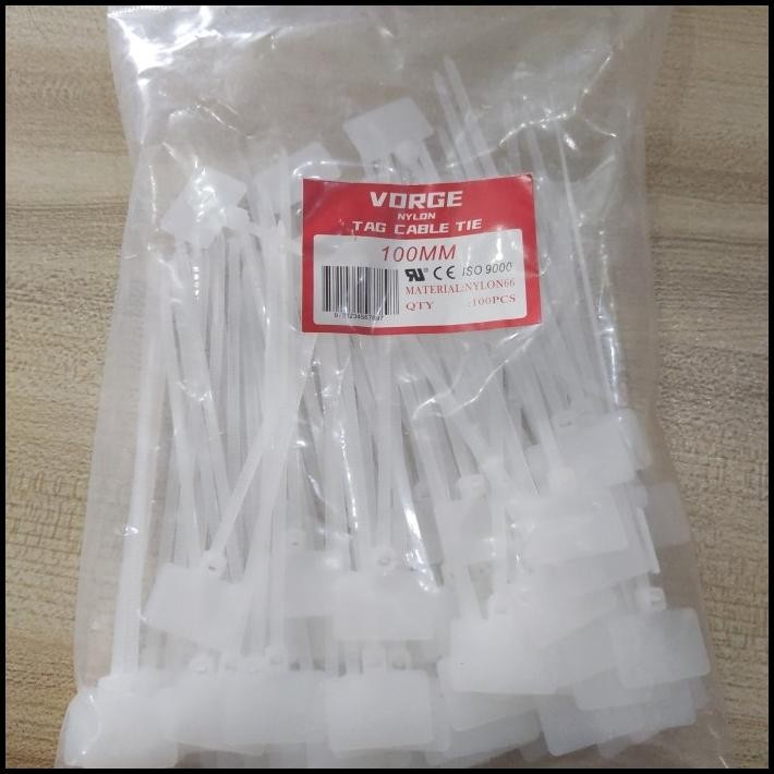 

BEST DEAL MARKER TIE 10 CM X 2.5MM PENGIKAT KABEL CABLE TIES LABEL NAME 100 MM