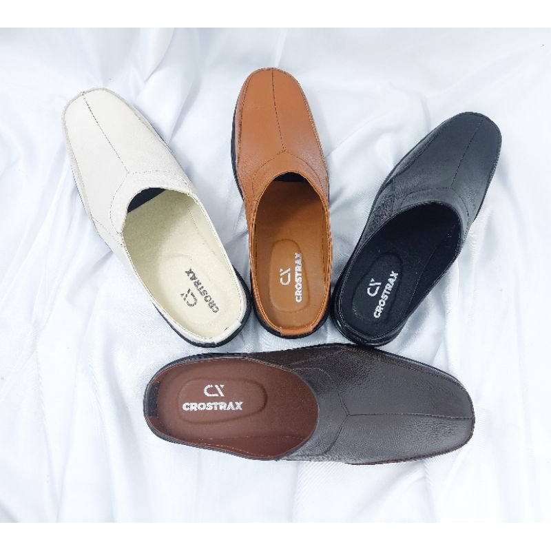 sepatu sandal kulit asli bustong Nike cokelat hitam kerja kantor formal casual loafers flip flop Sel