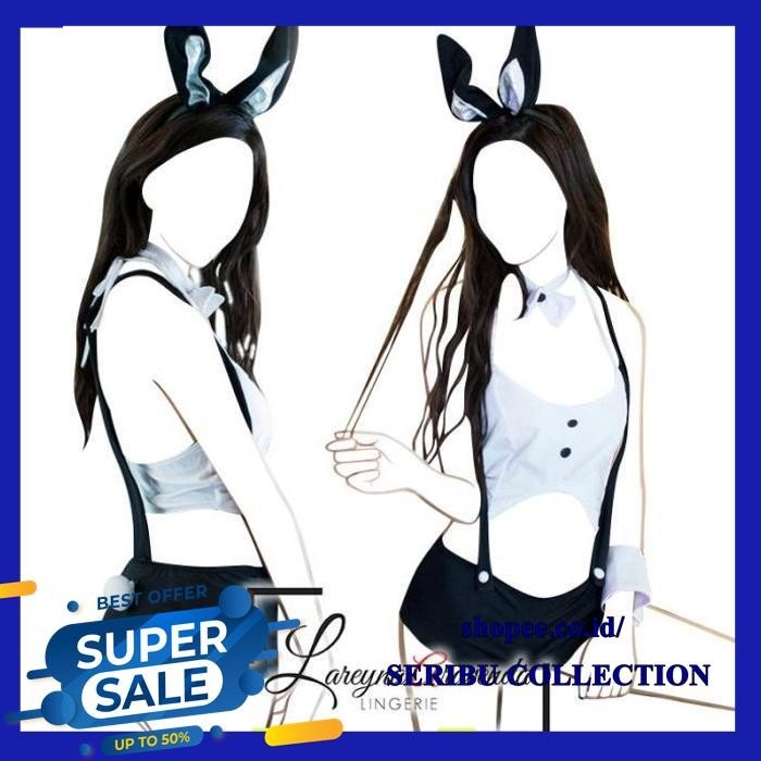 SET BAJU TIDUR WANITA SEKSI + CELANA PENDEK MODEL SEXY JUMPSUIT BUNNY TERMURAH