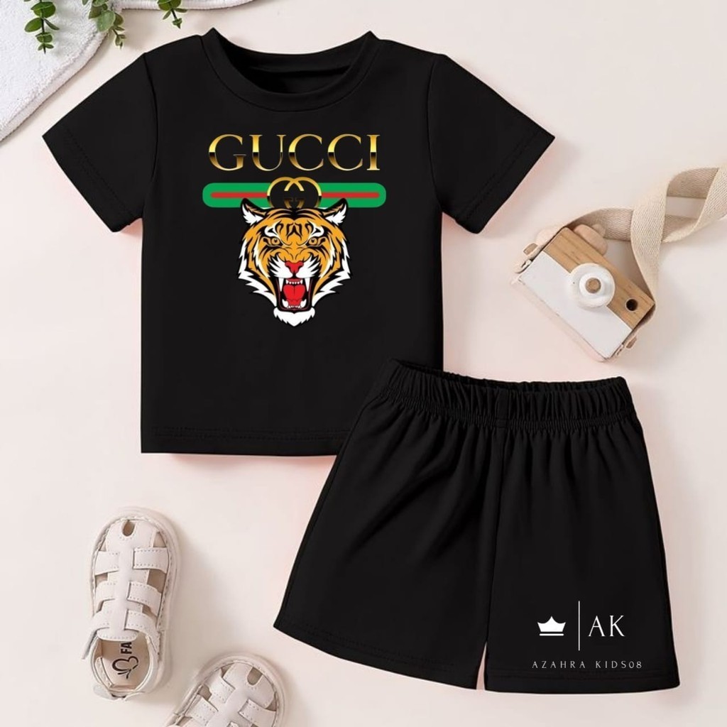 SETELAN KAOS ANAK LAKI LAKI DAN PEREMPUAN SABLON ANAK , KENZO, LV, CHANNEL | KAOS ANAK 3 - 10 TAHUN