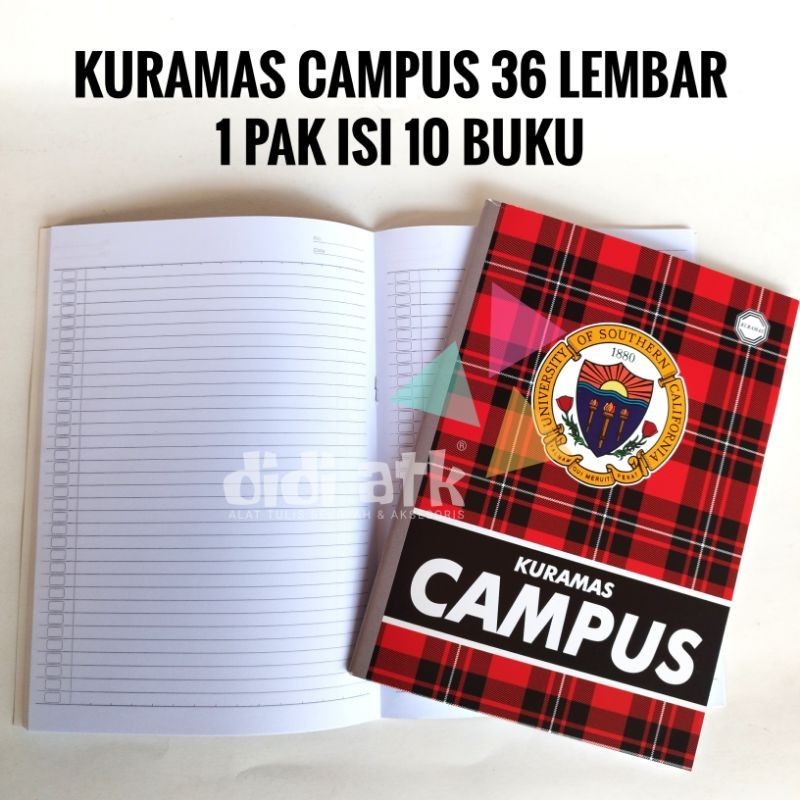 

Buku Tulis Boxy Kuramas Campus 36 Lembar 1 Pak Isi 10 Buku