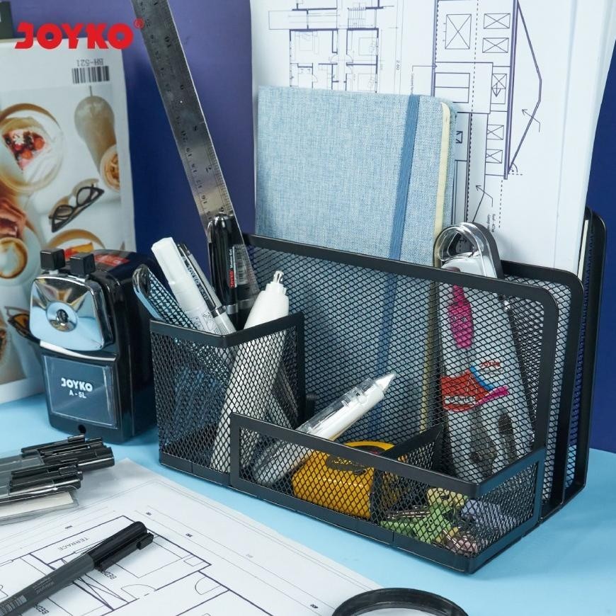 

lij-56 Desk Set JOYKO DS21/Pen Holder/Tempat Alat Tulis Jaring/Deskset Besi Premium