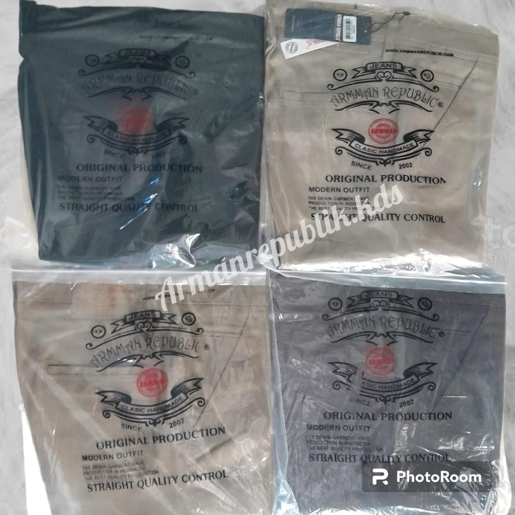 ORIGINAL Celana Panjang Pria Chinos Premium Original 100% bahan kanvas cardinal arman republic Jumbo 27 Sampai Big size 44 uj-32