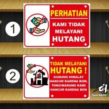 

Stiker Dilarang Hutang Stiker Hutang Stiker Kasbon