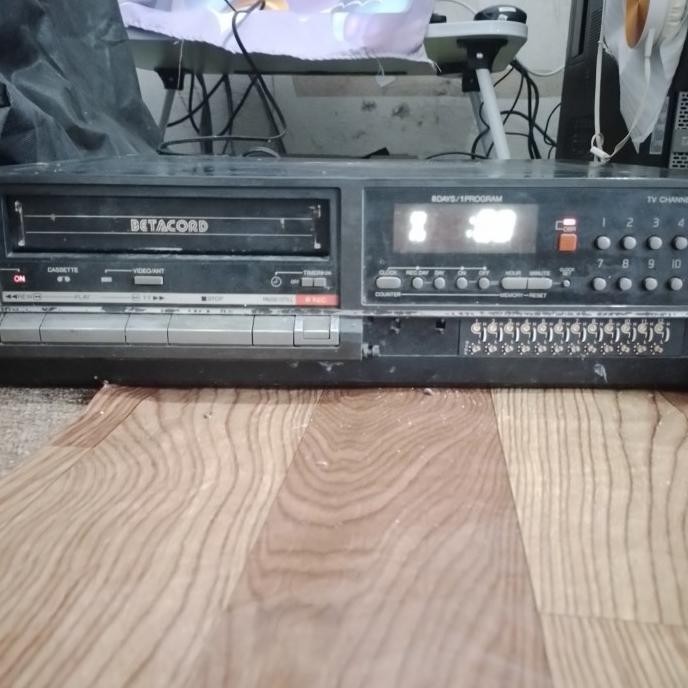 sanyo video cassette recorder jadul masih nyala kondisi bekas klasik