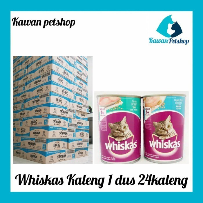 Whiskas Ocean Fish 1 DUS isi 24 kaleng - makanan basah ONLY