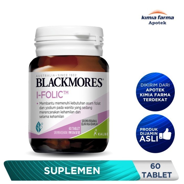 Terlaris BLACKMORES I-FOLIC 60 TABLET / SUPLEMEN IBU HAMIL / KIMIA FARMA SALE