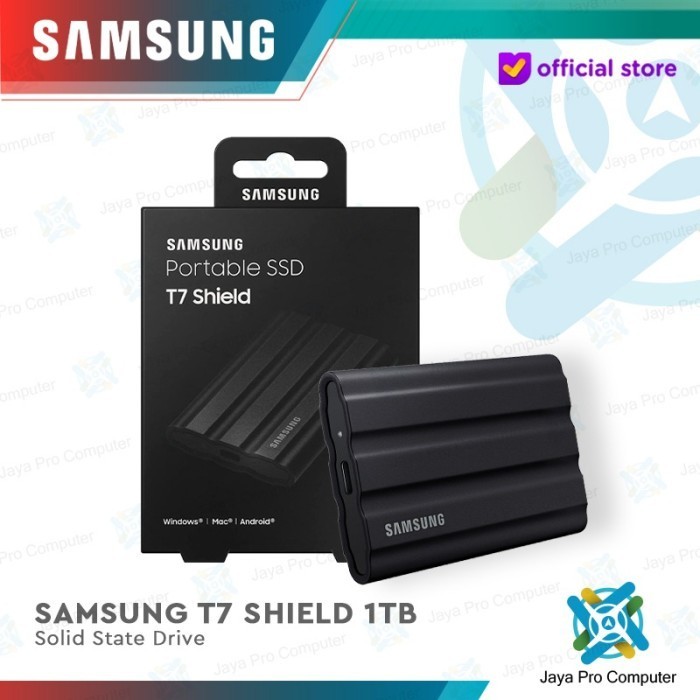 SAMSUNG SSD T7 SHIELD EXTERNAL PORTABLE 1TB USB 3.2 ORIGINAL BEST QUALITY