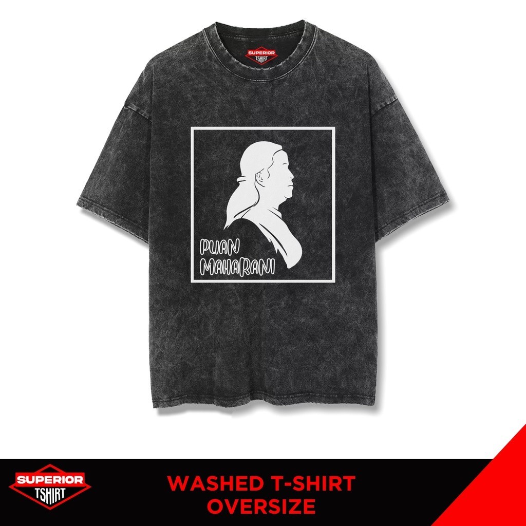 KAOS PUAN MAHARANI / KAOS PDIP / KAOS OVERSIZE / WASH TSHIRT PUAN-2