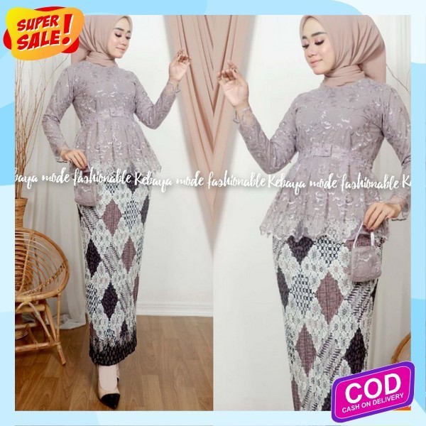 Kebaya Stlan Baju Wanita Engagement Non Hijab Kebya Hijab Muslim Brukat Pakaian Wisuda Cewek Dewasa 