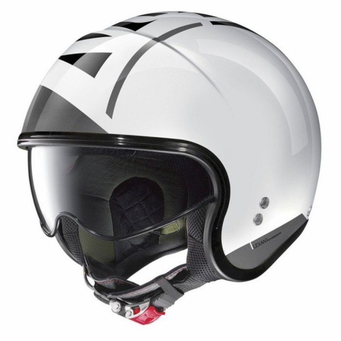 HELM RETRO KLASIK NOLAN N21 AVANT GARDE 095 METAL WHITE SNI