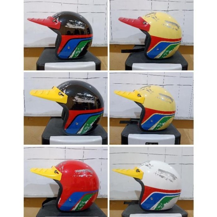 * HELM HONDA JADUL HONDA CB TAYENG SADA RETRO SNI -TERLARIS