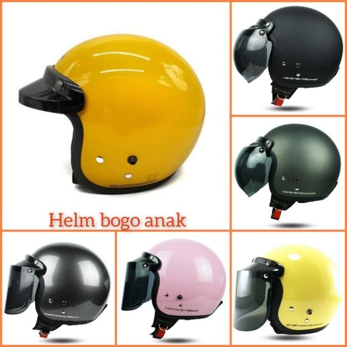 SALE HELM BOGO ANAK POLOS/HELM BOGO ANAK 4-9 TAHUN
