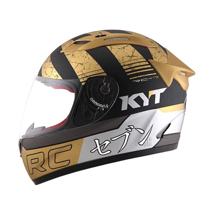 HELM KYT RC7 #17 BLACK MATT GOLD