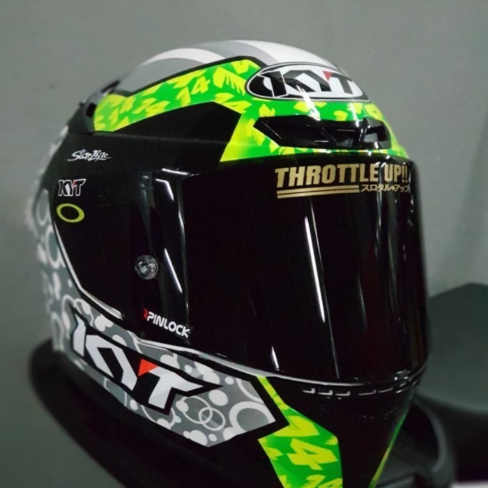 HELM KYT TT COURSE ARBOLINO DARK SMOKE VISOR FLAT PAKET GANTENG