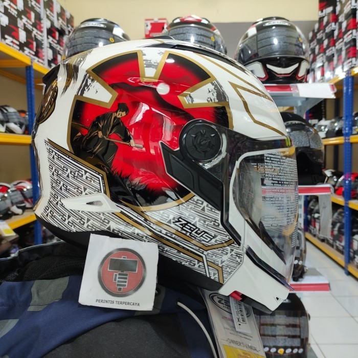 ZEUS ZS613C WHI/AJ20 RED ZS 613C