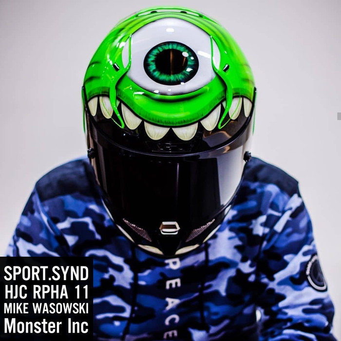HELM HJC RPHA 11 SPORT HELMET MIKE WASOWSKI MONSTER INC ORIGINAL