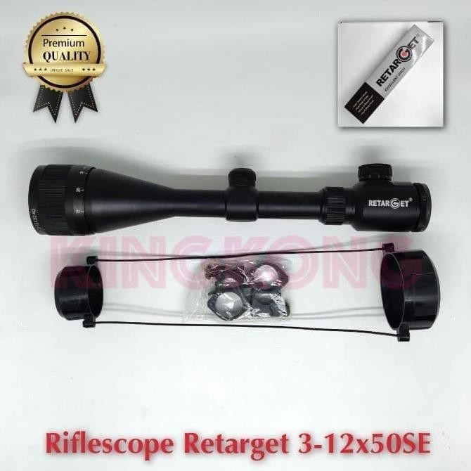 Teleskop Rifflescope Senapan Angin Retarget 3-12X50Se
