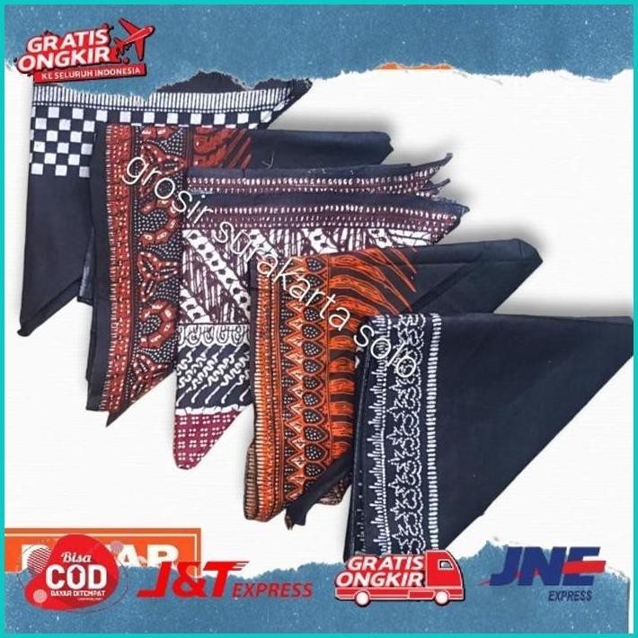 [Cuci Gudang] Iket Kepala Batik Segitiga - Udeng Ikat Segitiga Motif Batik - Ikat Kepala Jawa Tengah