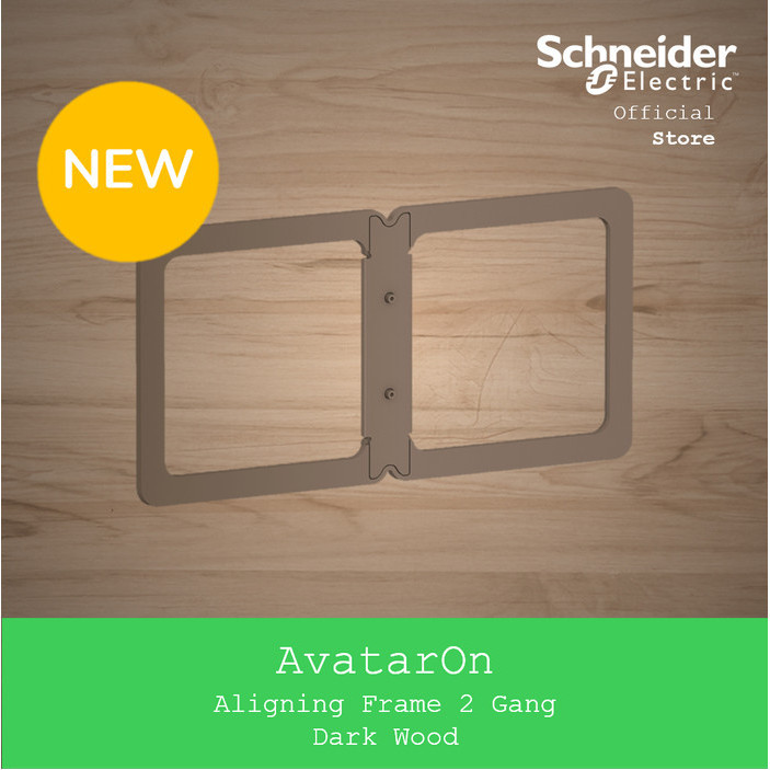 Jual Schneider AvatarOn Aligning Frame 2Gang Wood - E833126WD