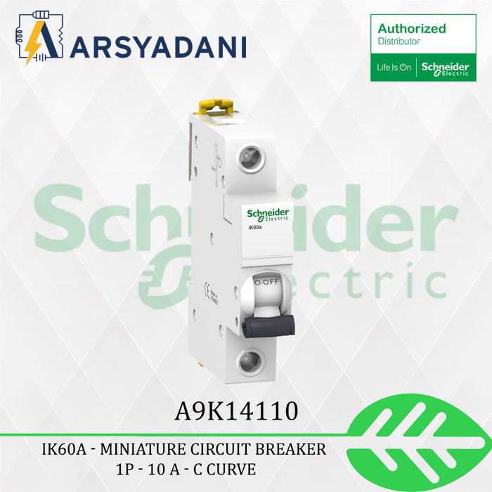 Promo A9K14110 - MCB SCHNEIDER IK60a 1P 10 A - C curve