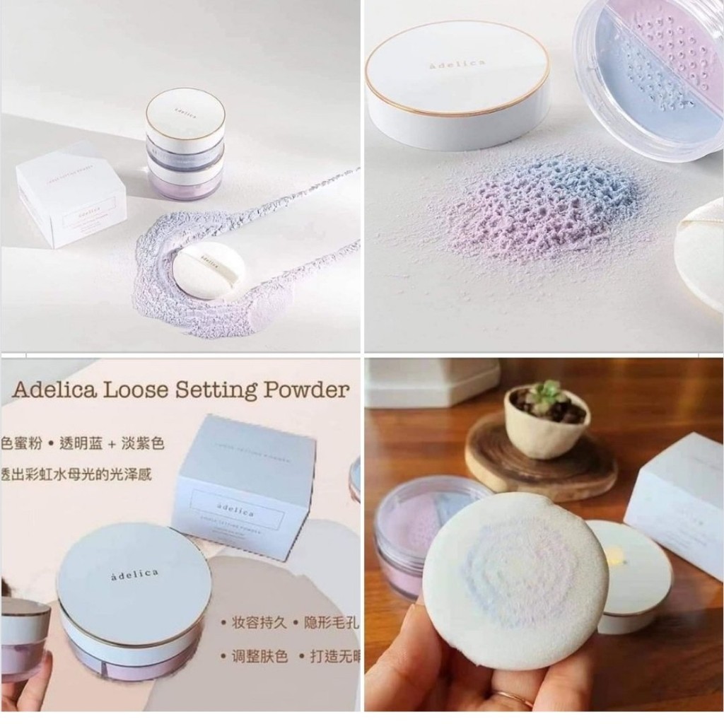 Atomy Adelica Loose Setting Powder Bedak Tabur 2 Warna Pink Purple