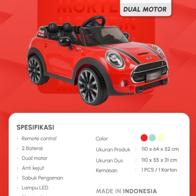 Mobilan Aki Anak Mini Cooper Pmb 7188 M7188 M-7188