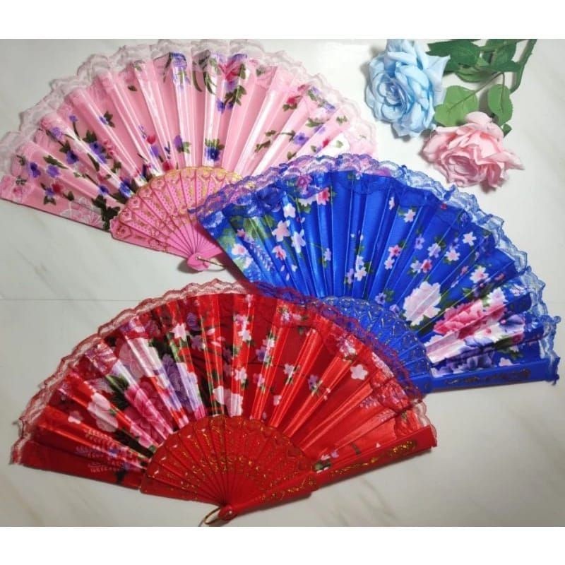kipas TANGAN LIPAT / KIPAS TANGAN BUNGA RENDA / KIPAS TANGAN JEPANG / KIPAS SATIN / KIPAS TANGAN SOU