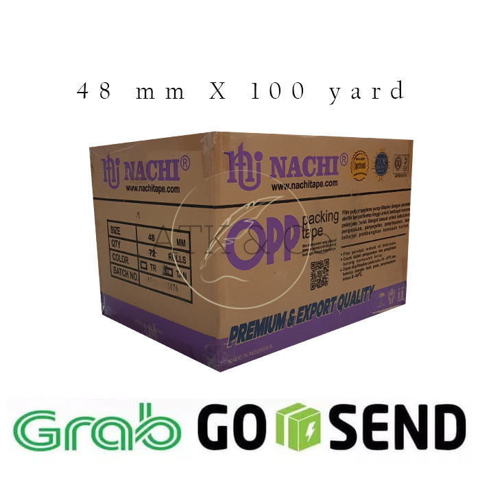 

Lakban Opp Nachi Tape 48Mm 1 Dus - Khusus Gosend