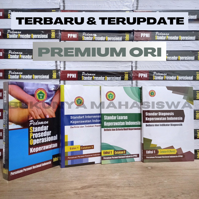 

PAKET 4S BUKU PPNI SDKI SIKI SLKI SPO KEPERAWATAN NANDA NIC NOC PEDOMA