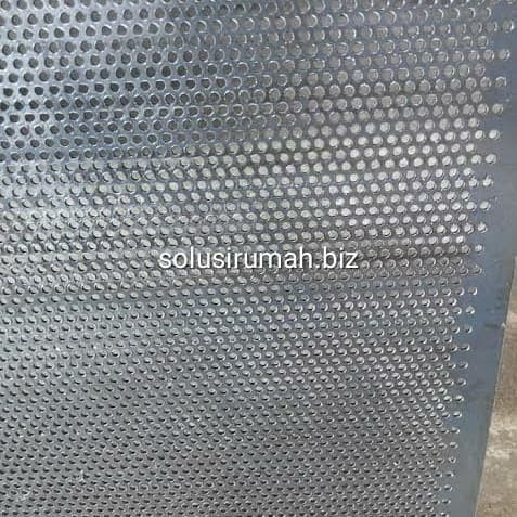 favorit] PLAT LUBANG BESI T08MM HOLE 3MM POTONGAN PER10CM PERFORATED custom