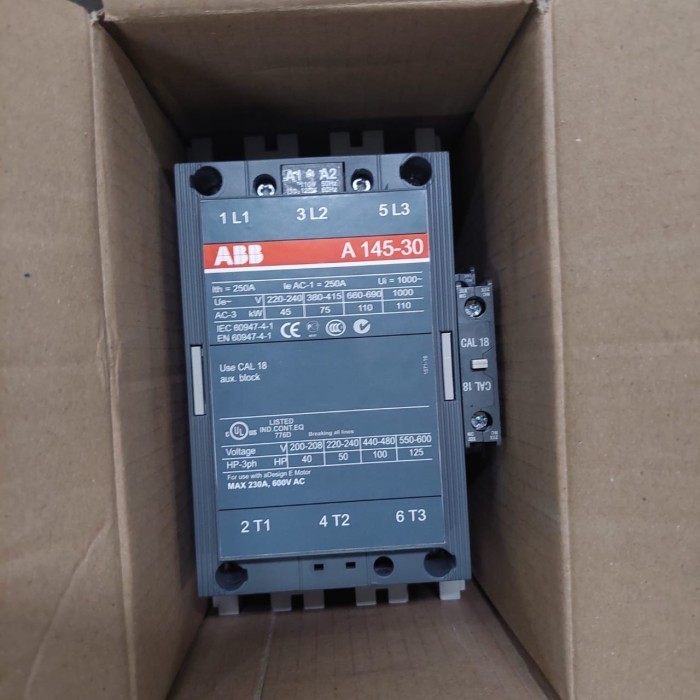 Terbaru Kontaktor Abb Tipe A145-30 250A 220V Promo Terlaris