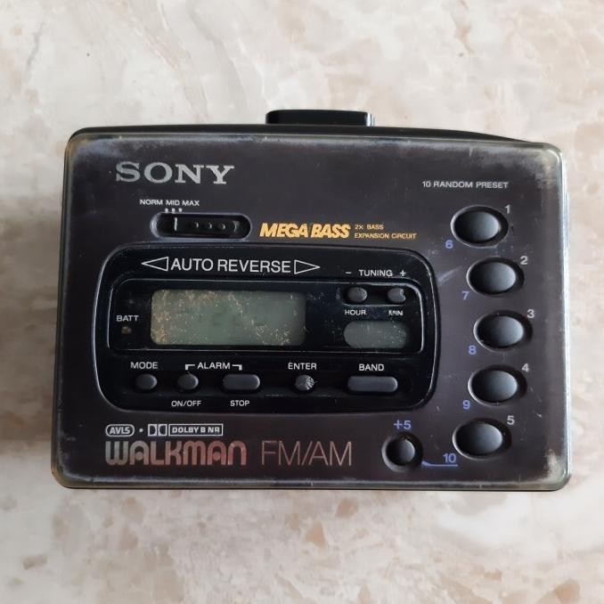 Sony Walkman WM-FX45 Radio tape Player Digital Mega Bass Dolby Murah