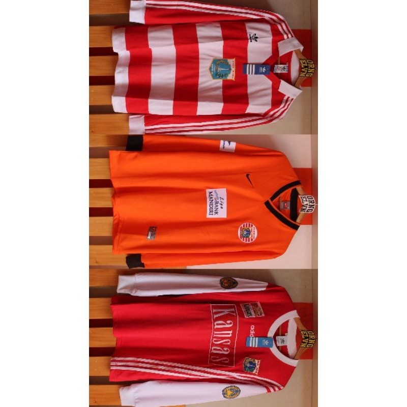 [BEST DEAL] Jersey Bola Persija Retro KANSAS, 1985, 2001 Longsleve (Reproduksi)