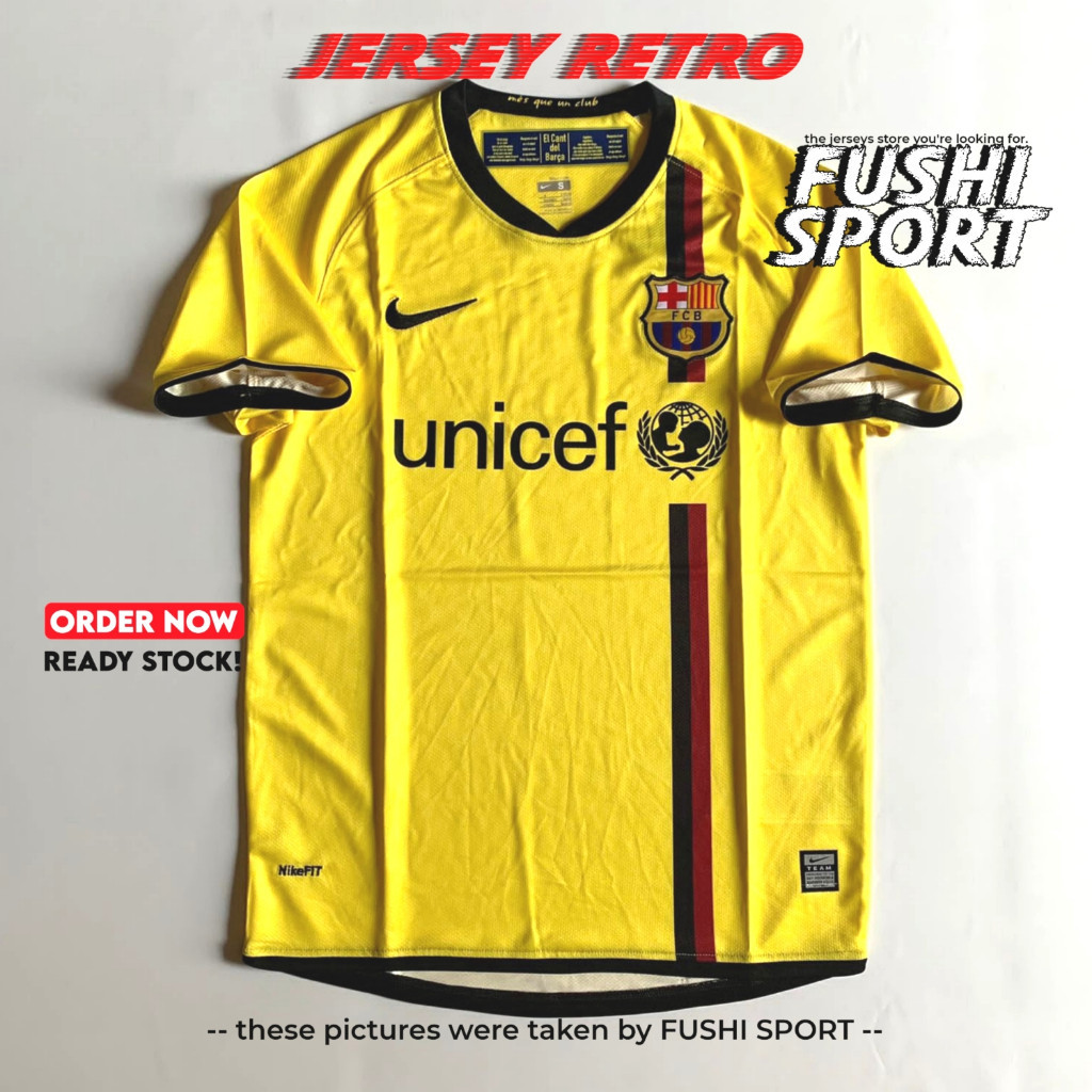 [BEST DEAL] RETRO Jersey Baju Bola Barca Away 2008 2009 Treble Winner Grade Ori