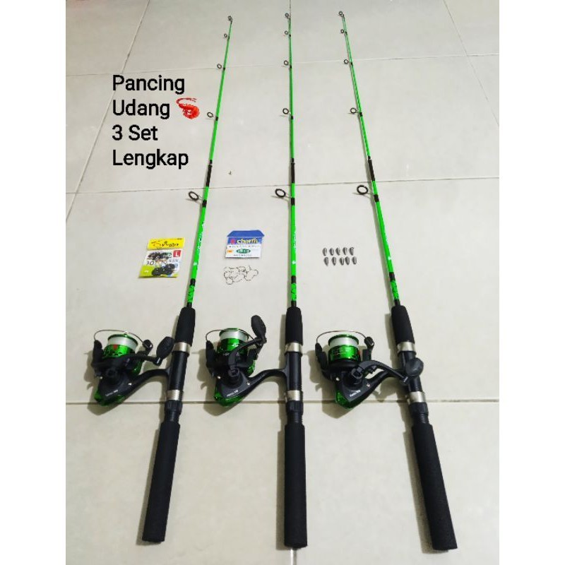 [BEST DEAL] PANCING UDANG 3 SET KOMPLIT JORAN Pjg 120 , 135 , 150cm LENTUR