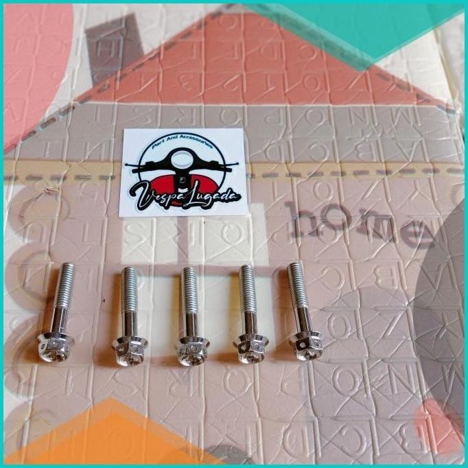 BAUT PROBOLT warna SILVER untuk VELG MARUS VESPA MATIC 13m4yZ4 parts