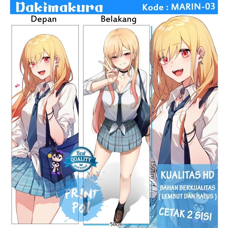 Ready Dakimakura Marin Kitagawa Sono Bisque Sarung Bantal Panjang ANIME 03