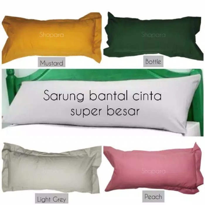 Ready sarung bantal cinta super besar motif polos