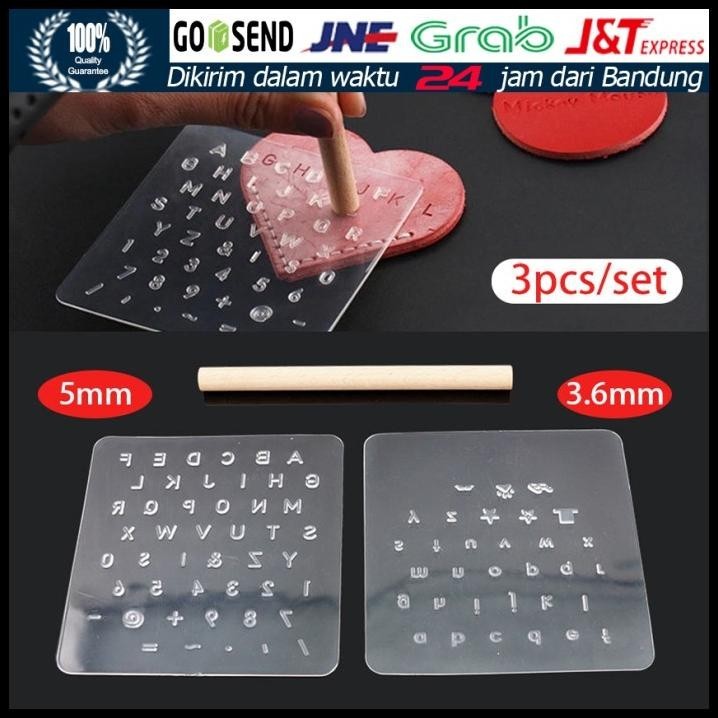 

HOT DEAL 3PCS LEATHER STAMP MOLD PUNCH DIY LEATHER CRAFT TOOL STAMPING LEATHER
