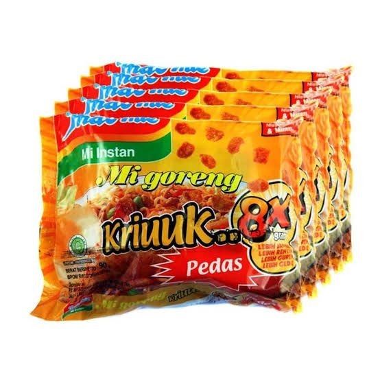 

INDOMIE Mie Goreng Kriuk Pedas 5 pcs x 90gr