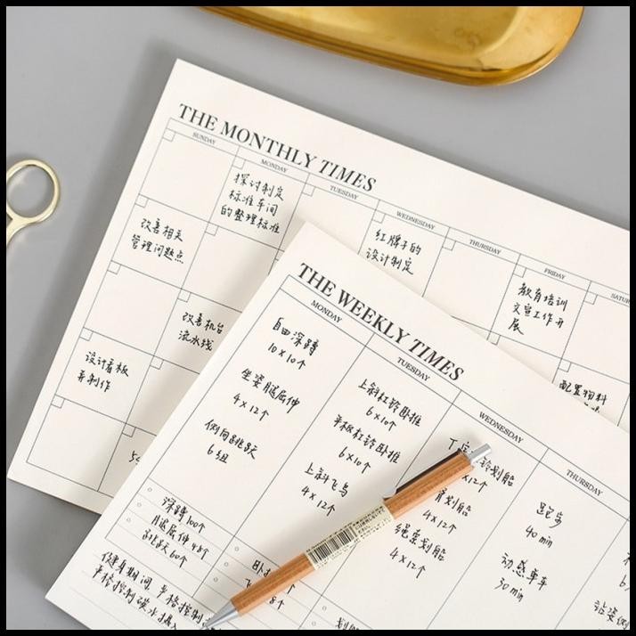 

HOT DEAL THE TIMES WEEKLY MONTHLY PLANNER TO DO LIST MEMOPAD AGENDA BUKU !!!