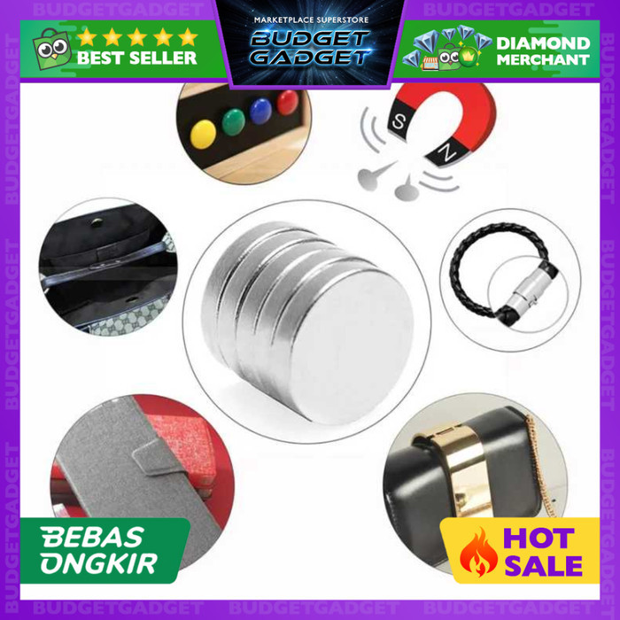 

@#@#@#] Magnet Bulat Powerful Neodymium NdFeB N35 Super Kuat 20PCS