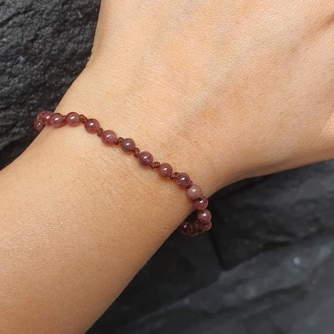 Garnet Bracelet / Gelang Batu Alam Garnet Asli Natural