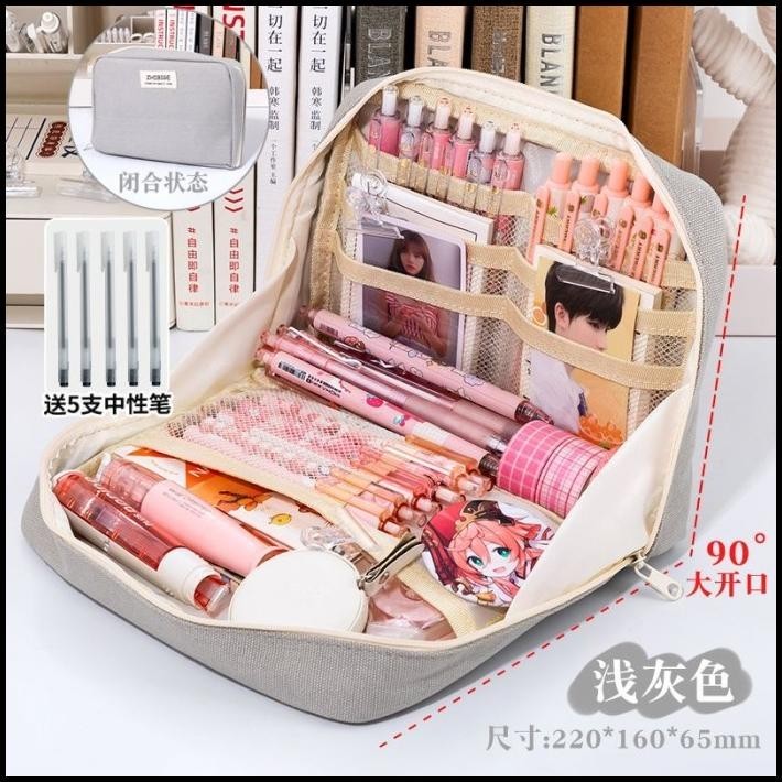 

BEST DEAL TEMPAT PENSIL KAPASITAS BESAR PENCIL CASE DOMPET ALAT TULIS JUMBO