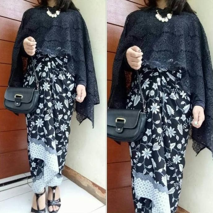 Setelan Kebaya Modern Brokat Cape Dusty Purple Dan Lainnya