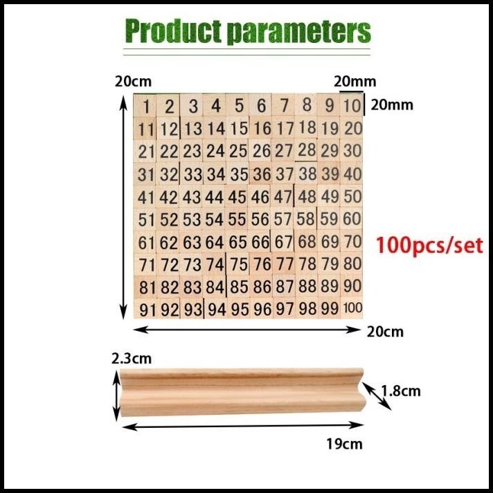 TERBARU MAINAN KAYU EDUKASI PUZZLE ANGKA 1-100 WOODEN TOY NUMBER ANGKA 