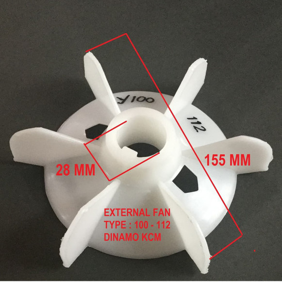 Y100 112 - Kipas Dinamo - Kipas Motor - Kipas Pendingin - External Fan
