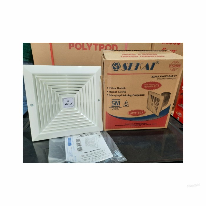 EXHAUST FAN SEKAI/HEKSOS PLAFON/CEILING EXHAUST/BLOWER SEKAI 8 INCI