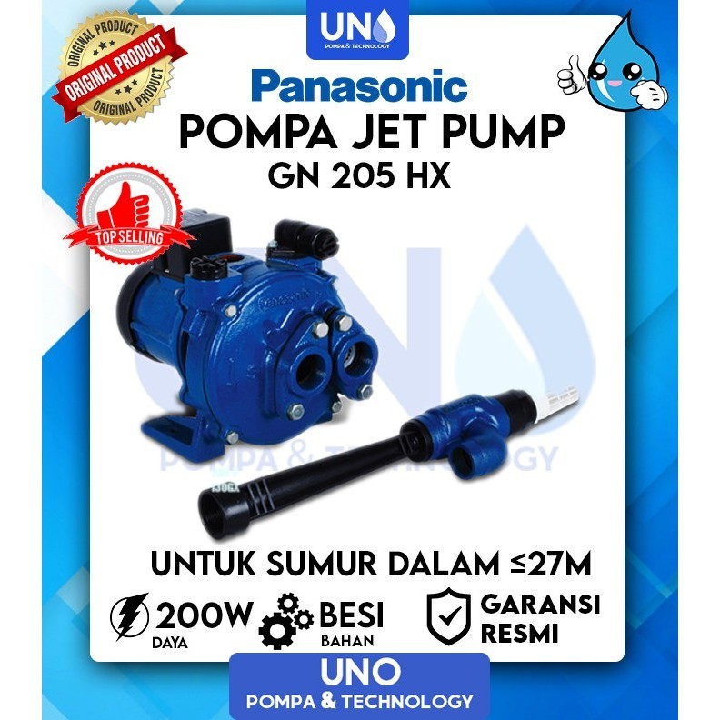 Tersedia Pompa Air Panasonic Jet Pump Gn 205 Hx